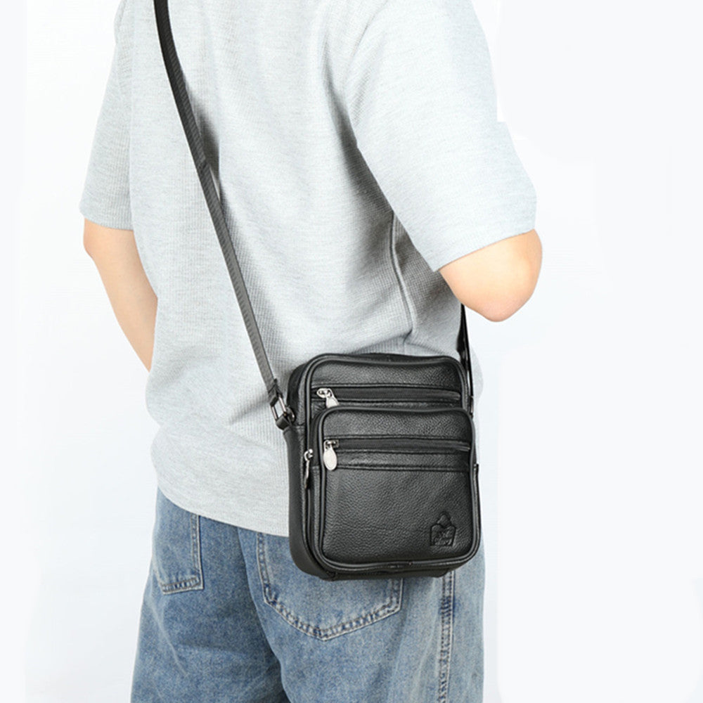 Retro Crossbody Casual Shoulder Satchel Genuine Leather Bag - Model T500
