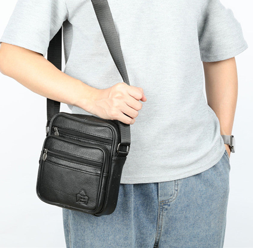 Retro Crossbody Casual Shoulder Satchel Genuine Leather Bag - Model T500