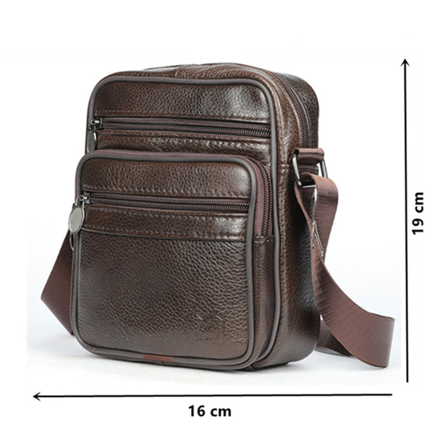 Retro Crossbody Casual Shoulder Satchel Genuine Leather Bag - Model T500