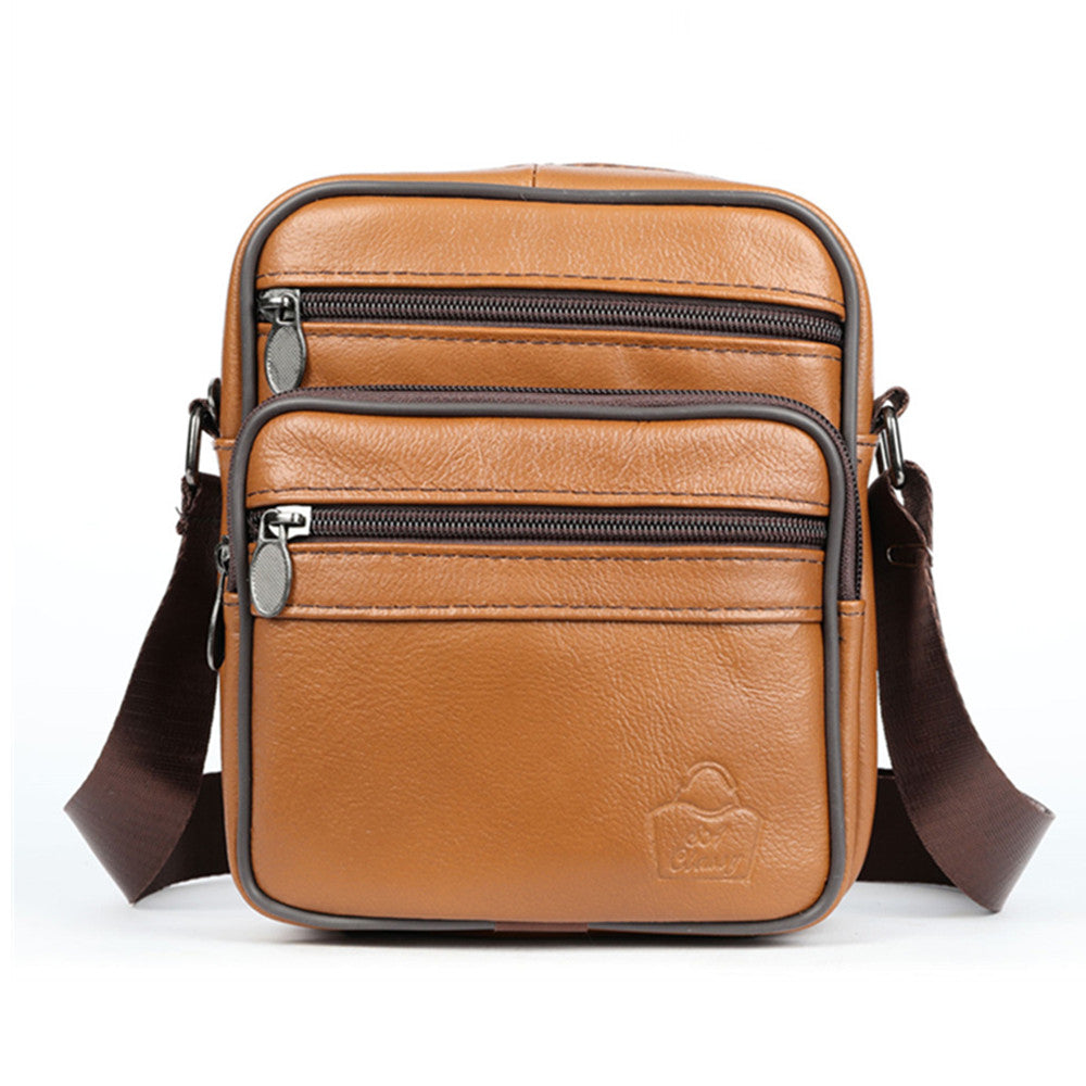 Retro Crossbody Casual Shoulder Satchel Genuine Leather Bag - Model T500