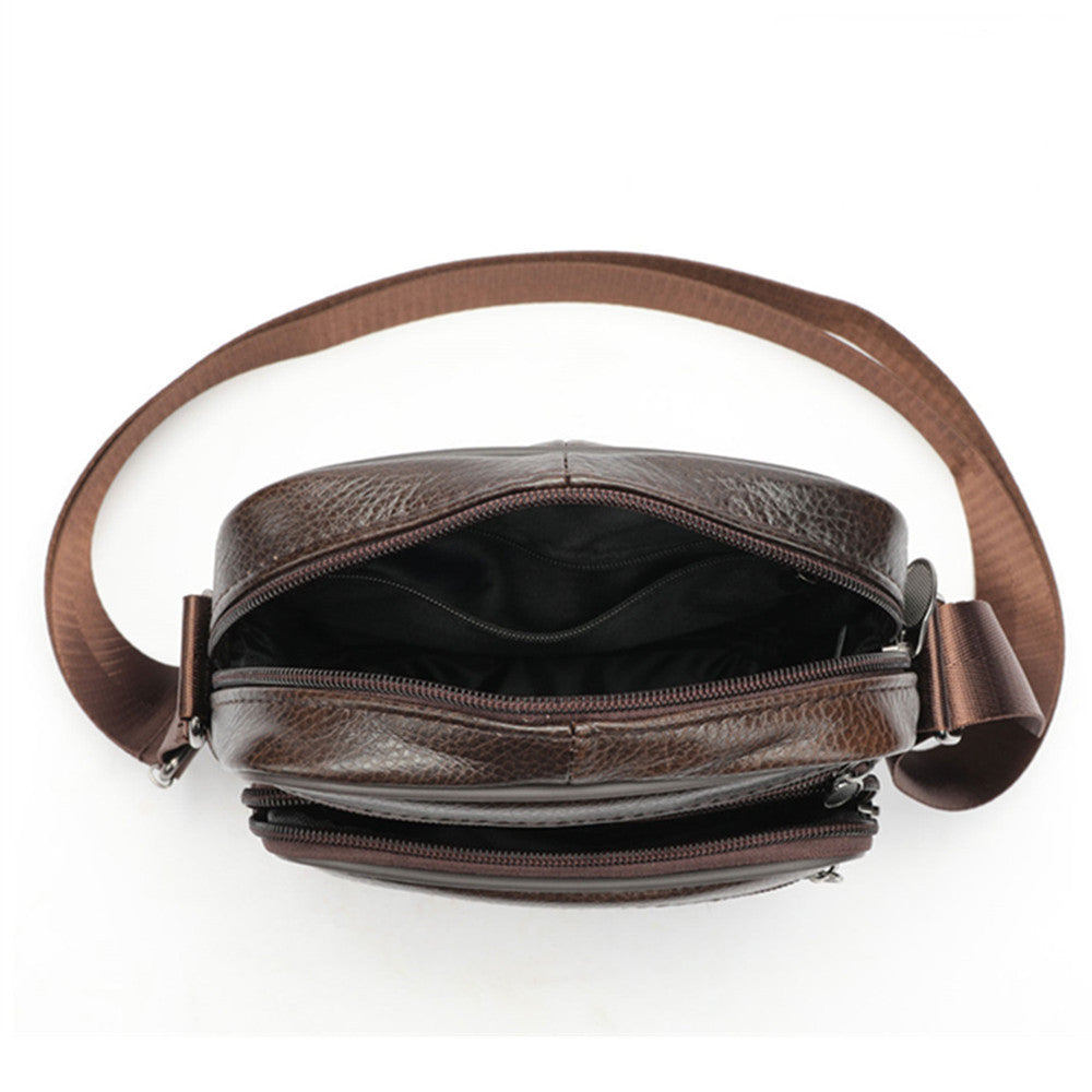 Retro Crossbody Casual Shoulder Satchel Genuine Leather Bag - Model T500