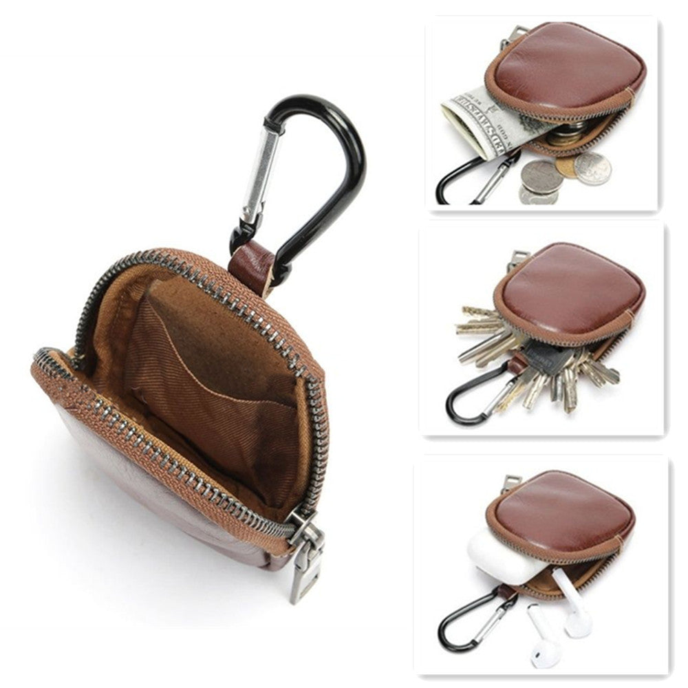 SACLASSY Genuine Leather Coin Wallet Card Holder Key Case Coin Pouch 8061