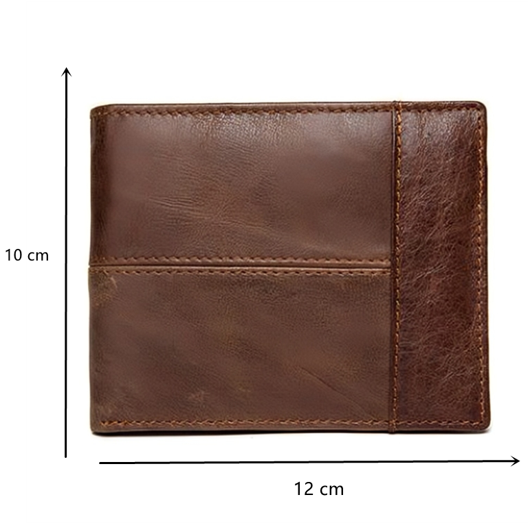 SACLASSY Genuine Leather Cowhide Wallet Coffee