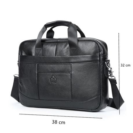 Genuine Leather Bussiness Laptop Crossbody Handbag Bag