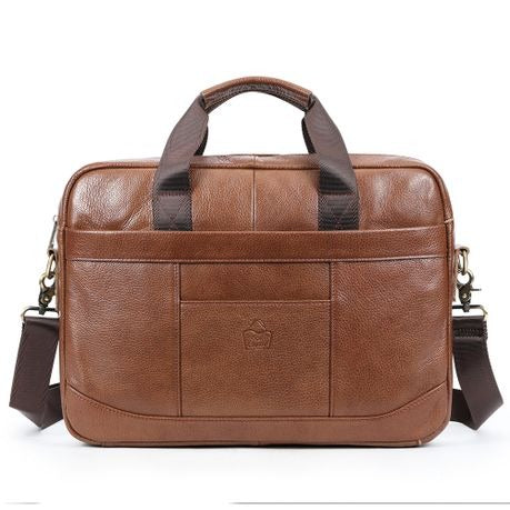 Genuine Leather Bussiness Laptop Crossbody Handbag Bag