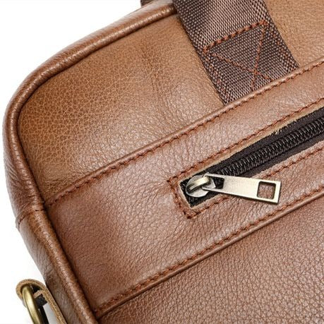 Genuine Leather Bussiness Laptop Crossbody Handbag Bag