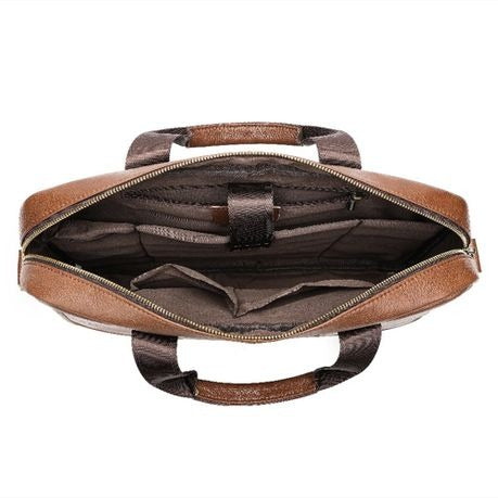 Genuine Leather Bussiness Laptop Crossbody Handbag Bag