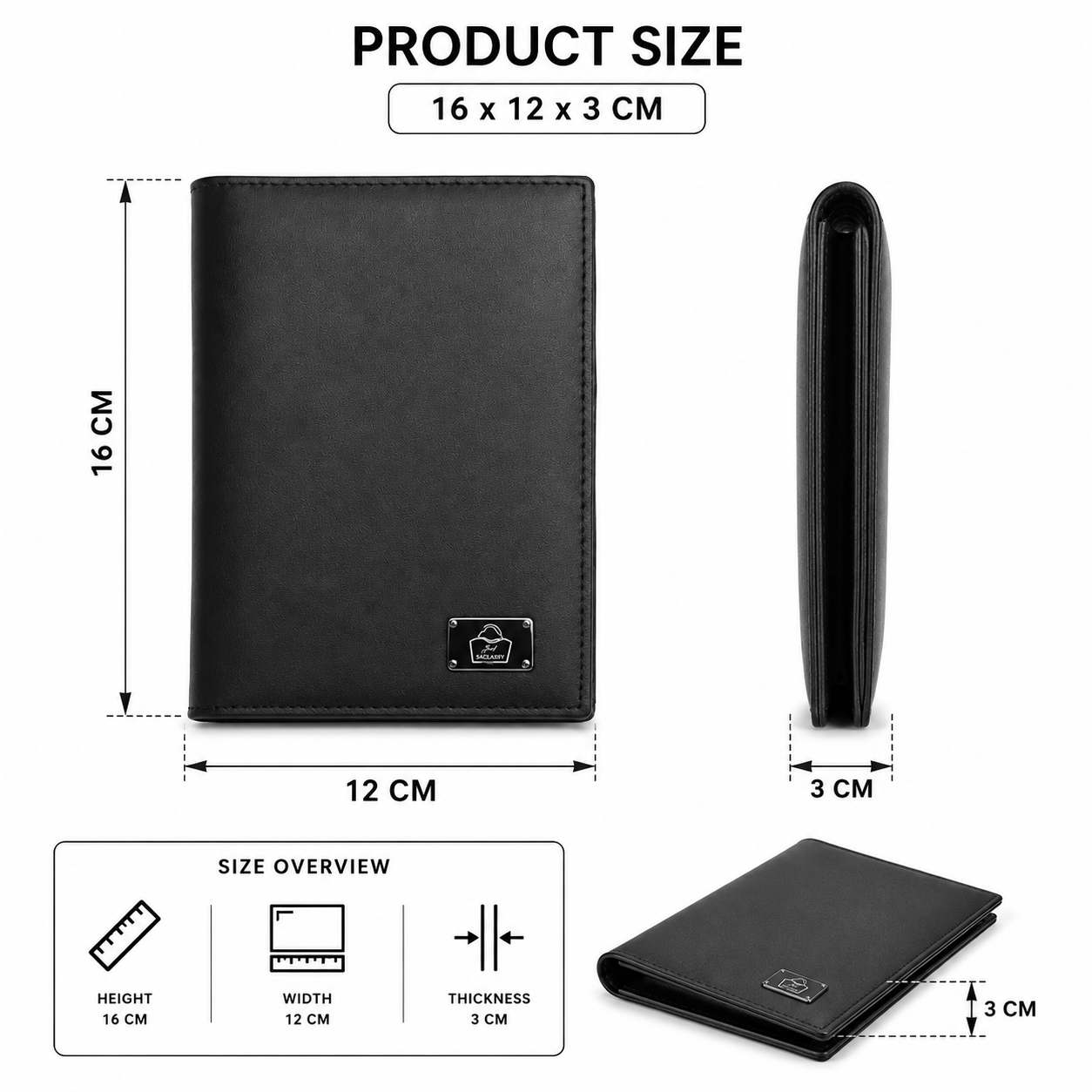 SACLASSY Genuine Leather Passport Holder for Men Travel Passport Cover Wallet with Cards Business Travel Organizer Gift