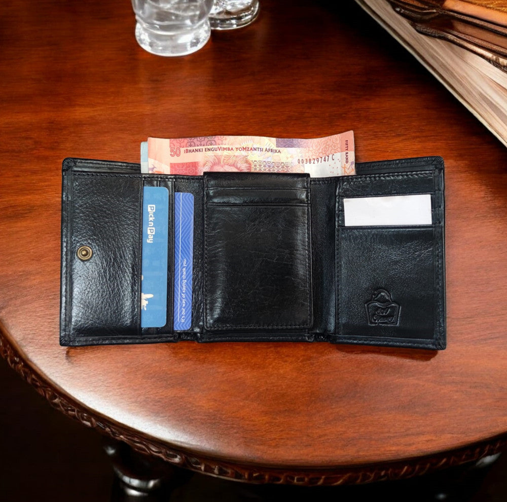 SACLASSY Genuine Leather Men's Women's Wallet with Genuine Leather Keyholder