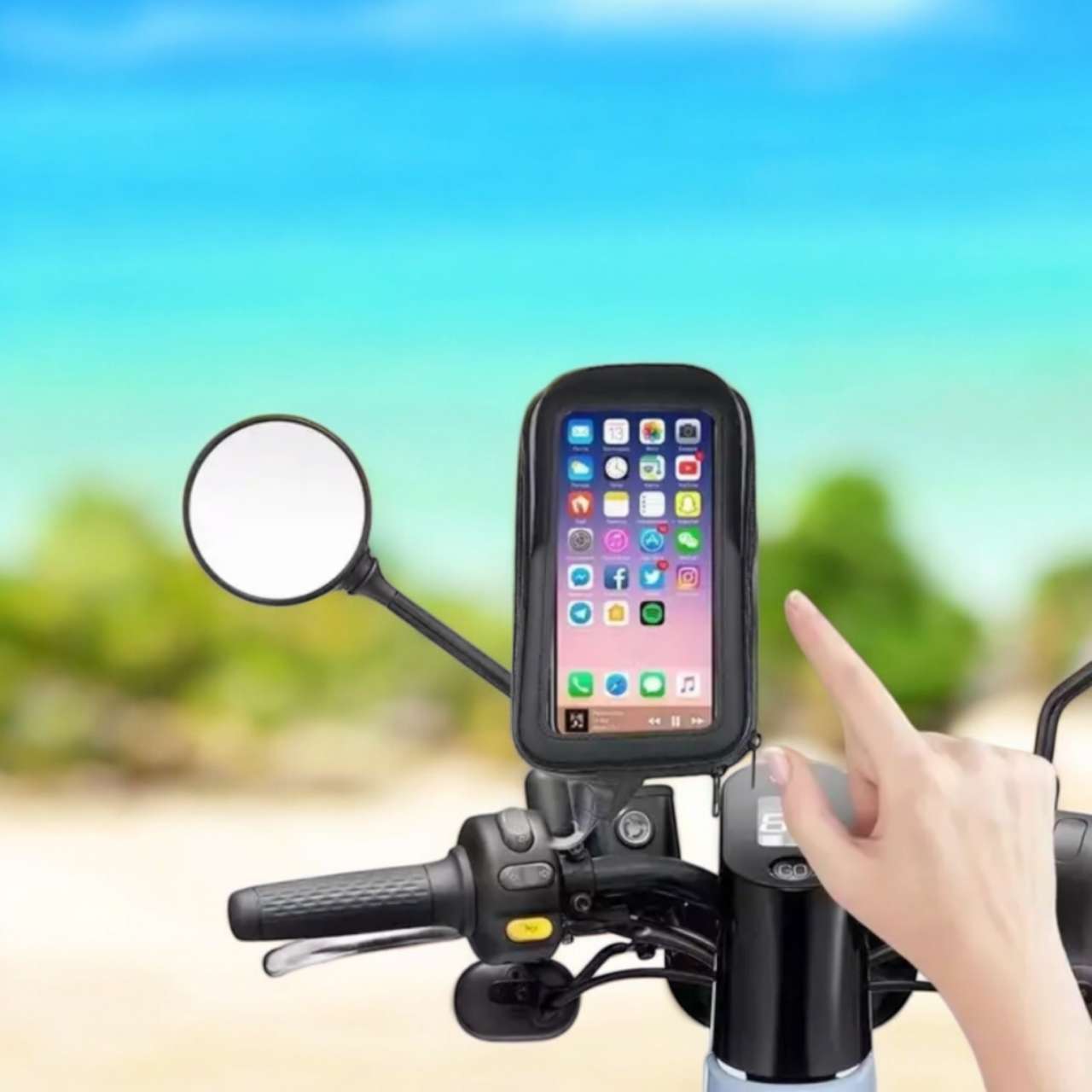 Motorcycle Universal Phone Mount Holder Waterproof Motorcycle Cell Phone Holder with Rain Cover