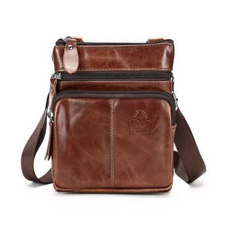 Genuine Leather Shoulder Bag Crossbody Travel Messenger Bag - 701A