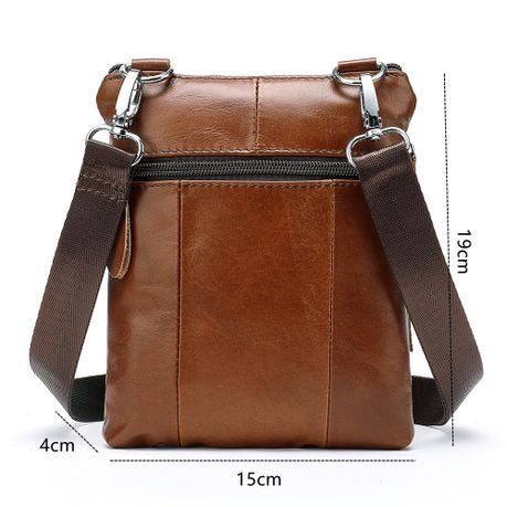 Genuine Leather Shoulder Bag Crossbody Travel Messenger Bag - 701A