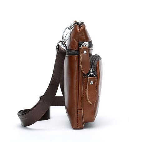 Genuine Leather Shoulder Bag Crossbody Travel Messenger Bag - 701A
