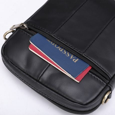 Genuine Leather Shoulder Bag Crossbody Bag Travel Messenger Bag - 7350