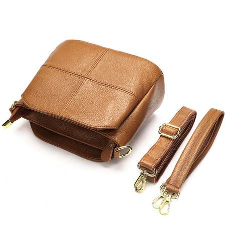 Timeless Elegance: Stylish Genuine Leather Crossbody and Shoulder Handbag 7363