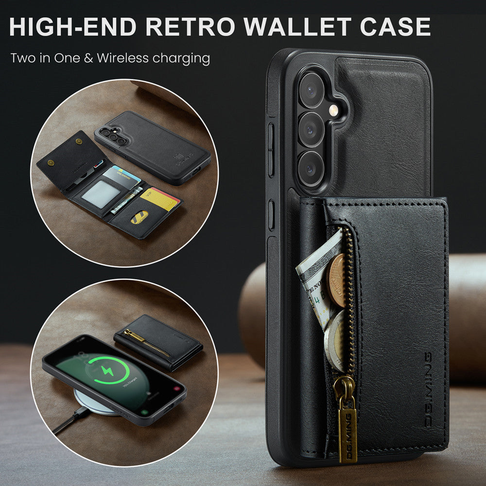 DG.MING Premium Detachable Leather Wallet Card Holder Case For Samsung Galaxy S23 FE