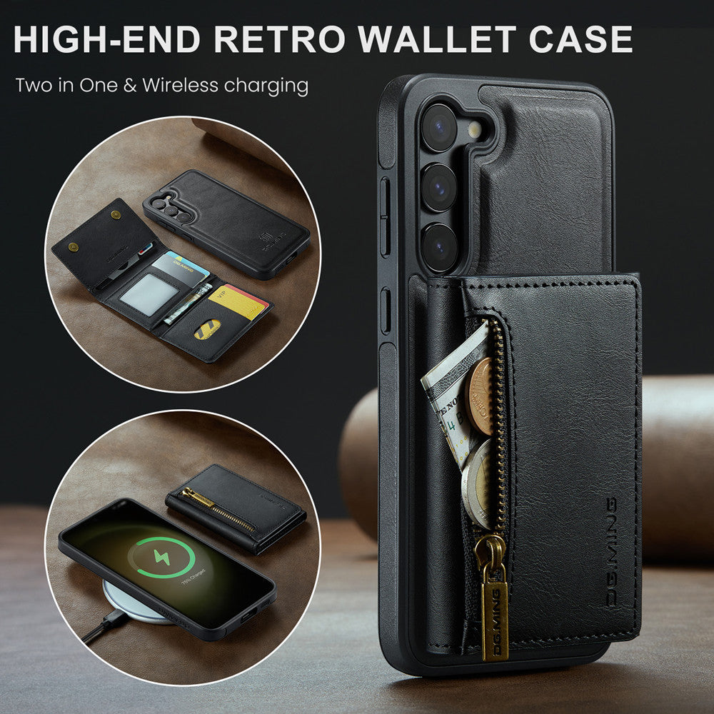 DG.MING Premium Detachable Leather Wallet Card Holder Case For Samsung Galaxy S23+ S23 Plus