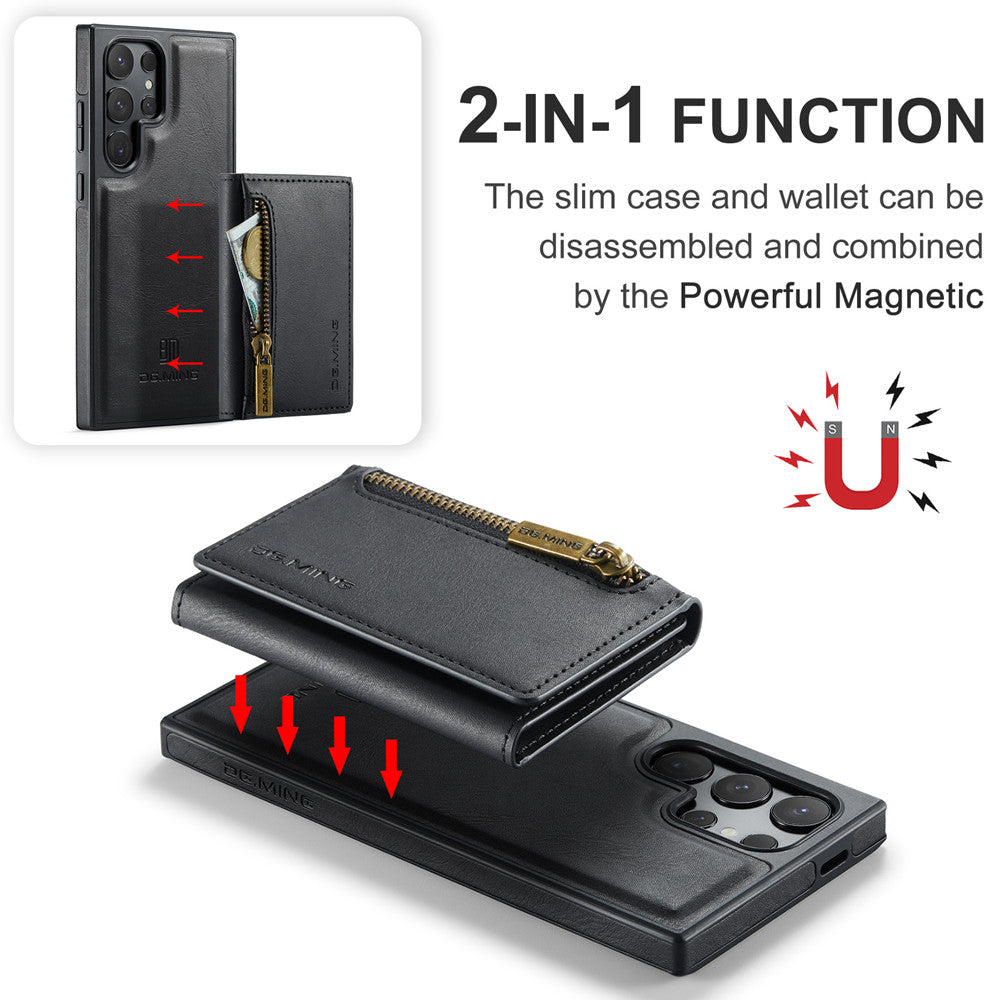 DG.MING Premium Detachable Leather Wallet Card Holder Case For Samsung Galaxy S24 Ultra