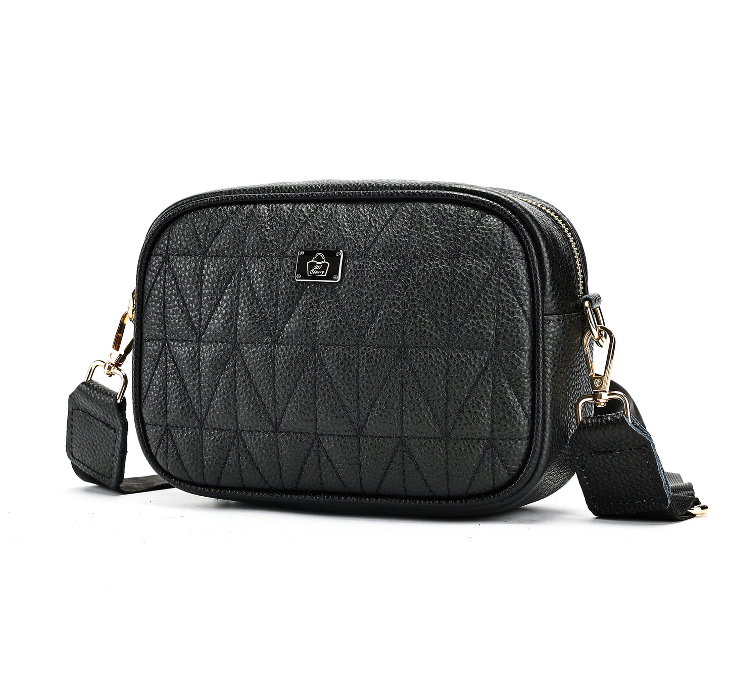 SACLASSY Genuine Leather Shoulder Bag Crossbody Travel Bag with Multi Pockets – Model 7769