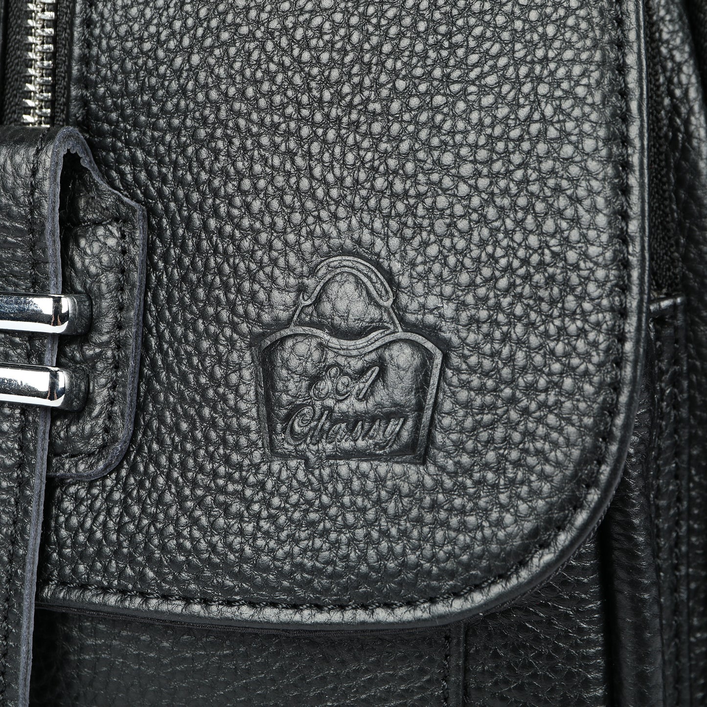 SACLASSY Genuine Leather Backpack Crossbody Shoulder Bag with Buckle Flap BG8121