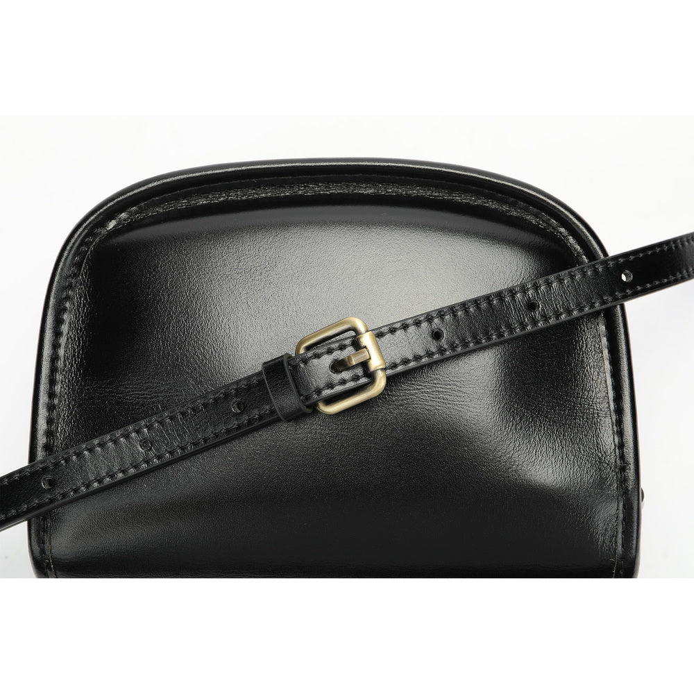 SACLASSY Women's Genuine Leather Bowler Crossbody Shopper Bag JS004