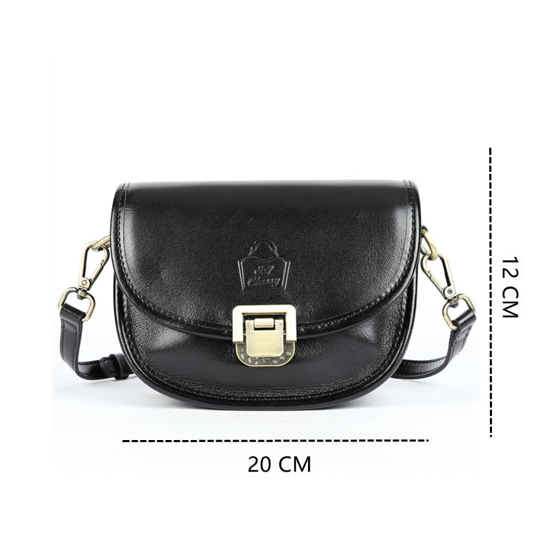 SACLASSY Women's Genuine Leather Bowler Crossbody Shopper Bag JS004