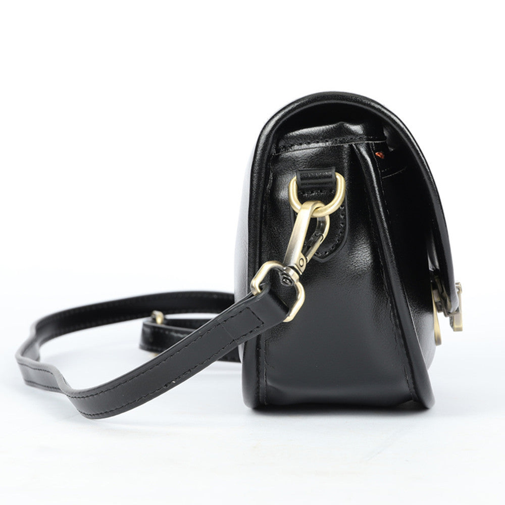 SACLASSY Women's Genuine Leather Bowler Crossbody Shopper Bag JS004