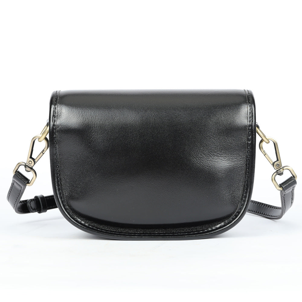 SACLASSY Women's Genuine Leather Bowler Crossbody Shopper Bag JS004