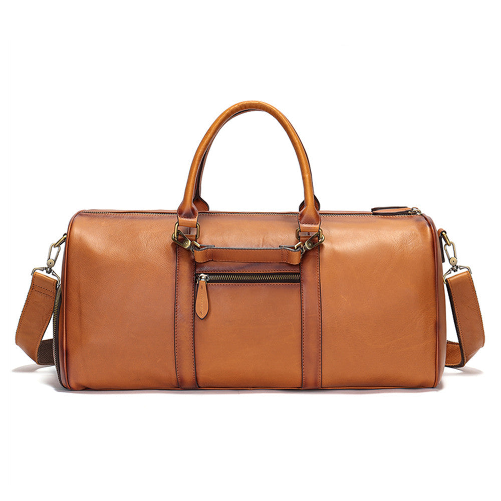 SACLASSY Genuine Leather Duffel Bag, Sport, Travel, Gym, Luggage Bag 4022