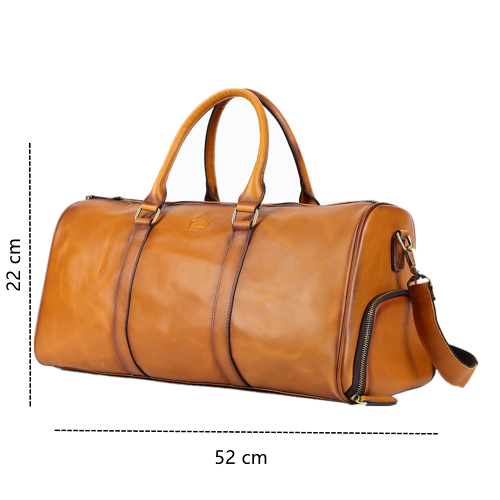 SACLASSY Genuine Leather Duffel Bag, Sport, Travel, Gym, Luggage Bag 4022