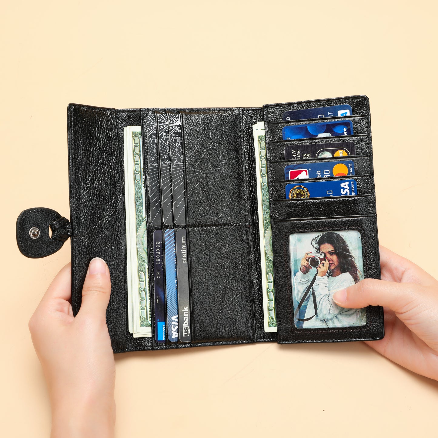 SACLASSY Genuine Leather Clutch Wallet