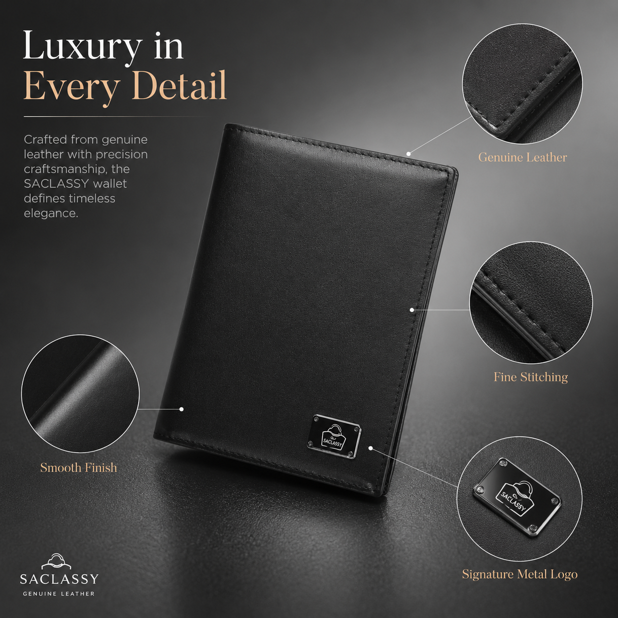 SACLASSY Genuine Leather Passport Holder for Men Travel Passport Cover Wallet with Cards Business Travel Organizer Gift