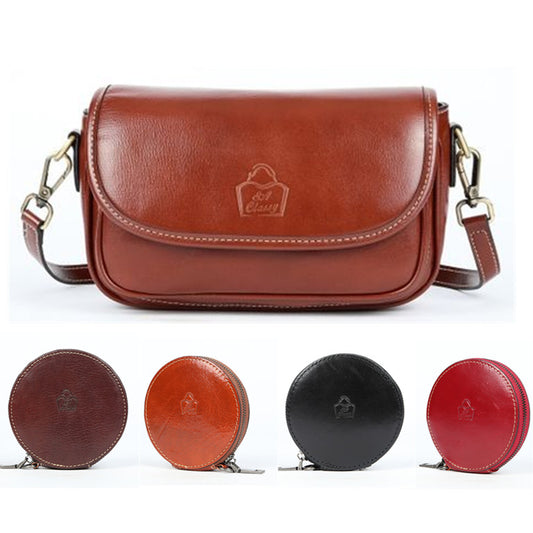 SACLASSY Genuine Leather Fashion Crossbody Handbag Shoulder Bag 9237 with Coin Wallet Purse