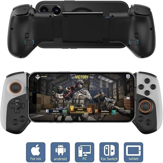 Cell Phone Game Controller Wireless Gaming Controller for iPhone Android PC Switch, Retractable Controller forApple Arcade MFi Games