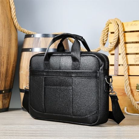 Genuine Leather Bussiness Laptop Crossbody Handbag Bag