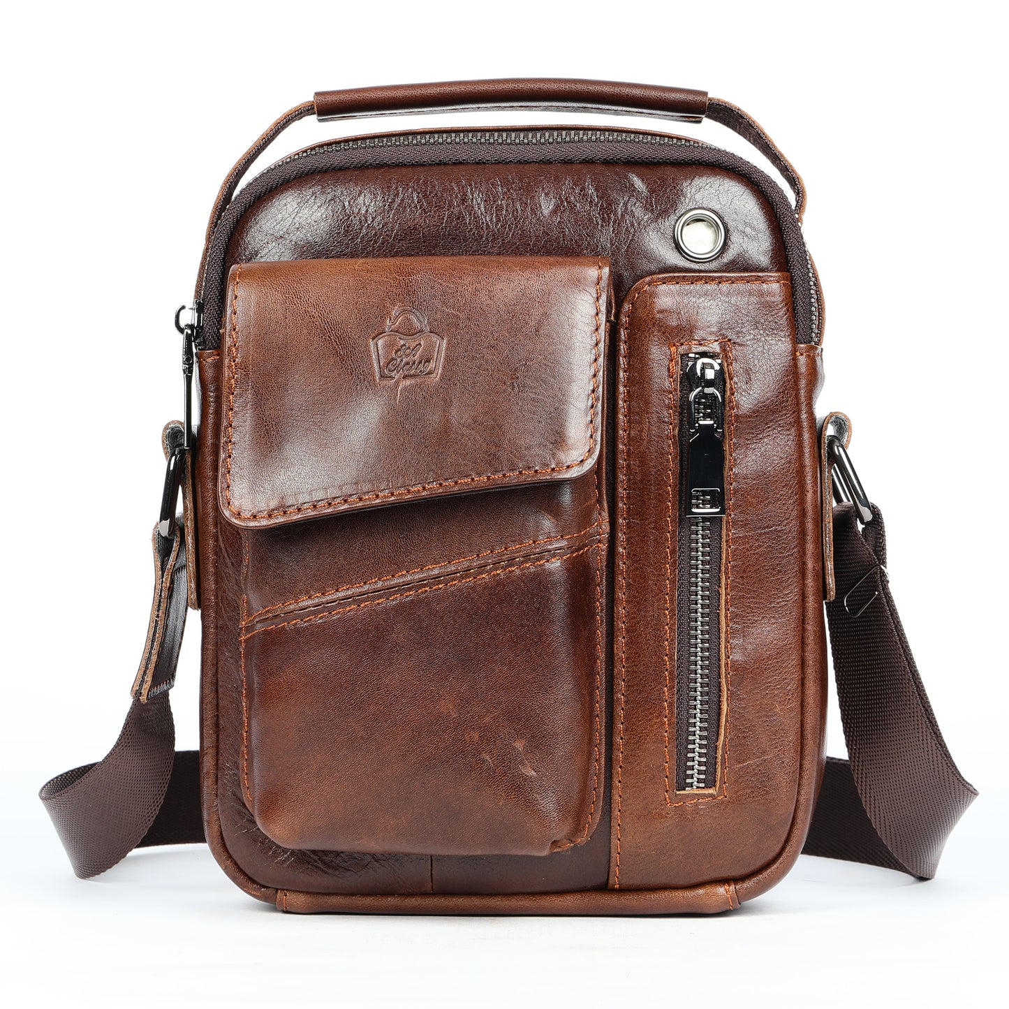 SACLASSY Genuine Leather Crossbody Messenger Shoulder Bag 7512