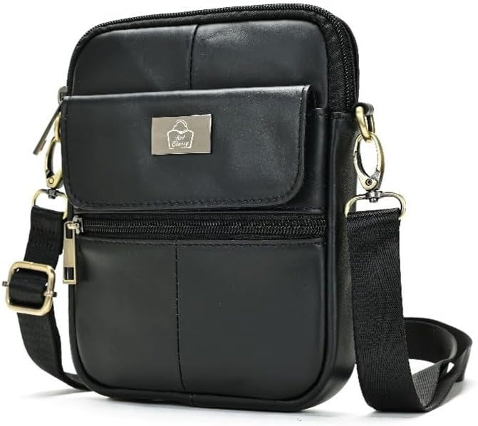 Genuine Leather Shoulder Bag Crossbody Bag Travel Messenger Bag - 7350