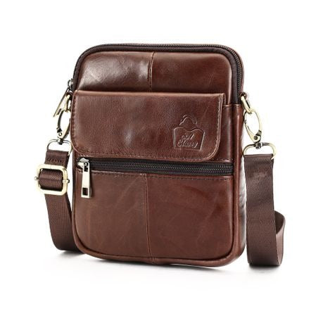 Genuine Leather Shoulder Bag Crossbody Bag Travel Messenger Bag - 7350