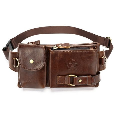 Genuine Leather Vintage Waist Bags Vintage Crossbody Hip Purse 9080