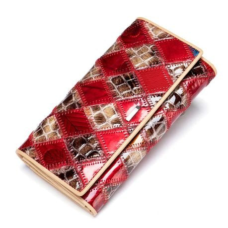 Women's Genuine Leather Colourful Clutch Wallet and Purse Ideal Gift -516