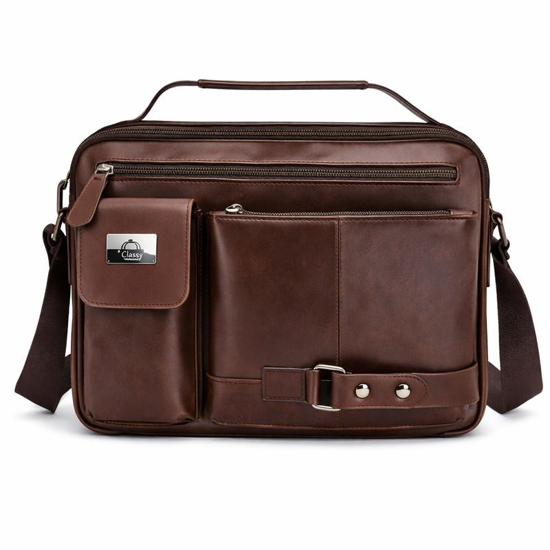 Genuine Leather Bussiness Crossbody Handbag Bag 6004