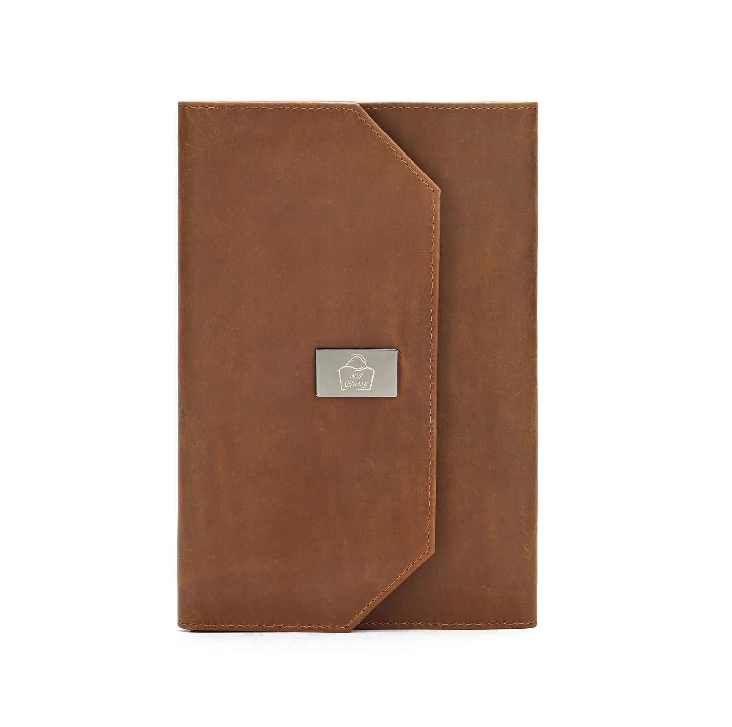 SALCASSY Genuine Leather A5 Book Cover, Refillable A5 Leathers Journal Cover & Notebook Case Gift Set – Premium leather Protector for Notebooks, Planners, Diaries & Travel Notes 8053