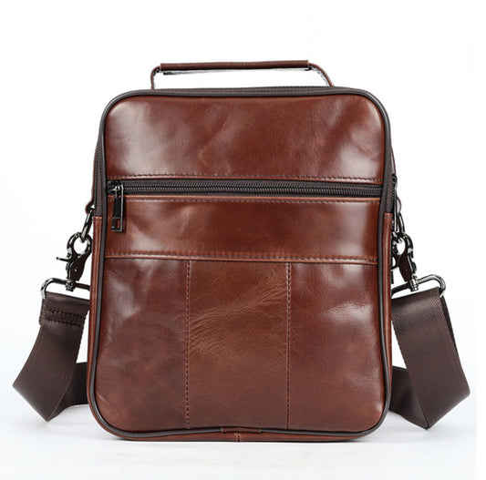 SACLASSY Genuine Leather Messenger Shoulder Crossbody Functional Bag 6199