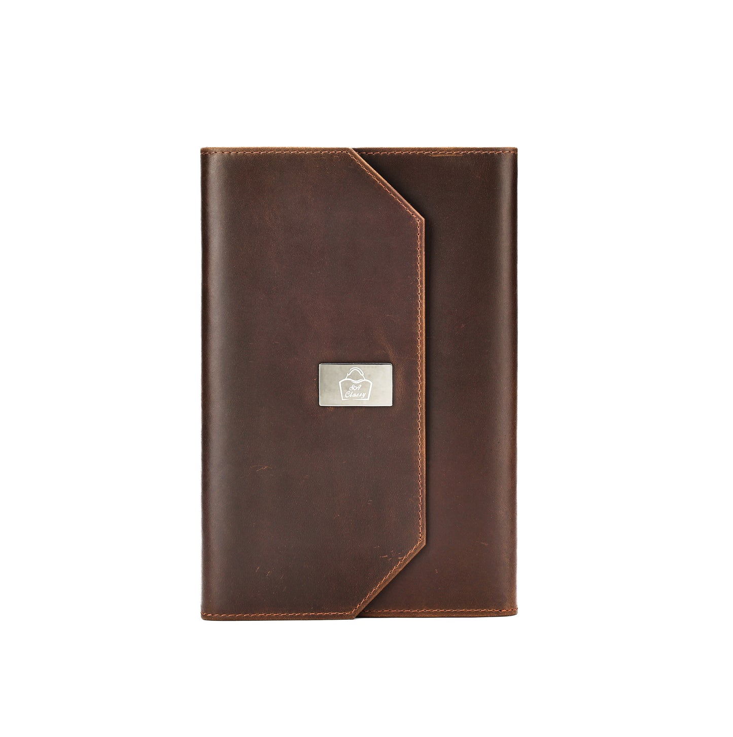 SALCASSY Genuine Leather A5 Book Cover, Refillable A5 Leathers Journal Cover & Notebook Case Gift Set – Premium leather Protector for Notebooks, Planners, Diaries & Travel Notes 8053