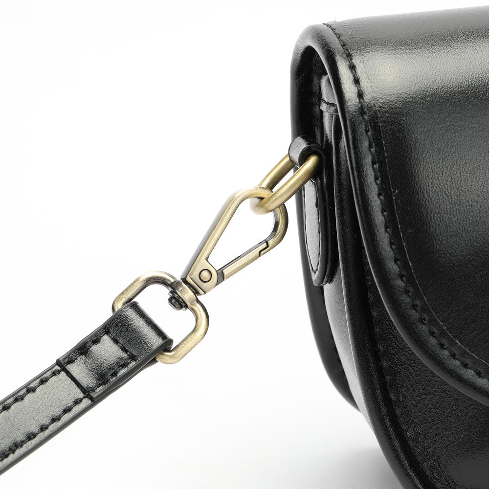 SACLASSY Women's Genuine Leather Bowler Crossbody Shopper Bag JS004