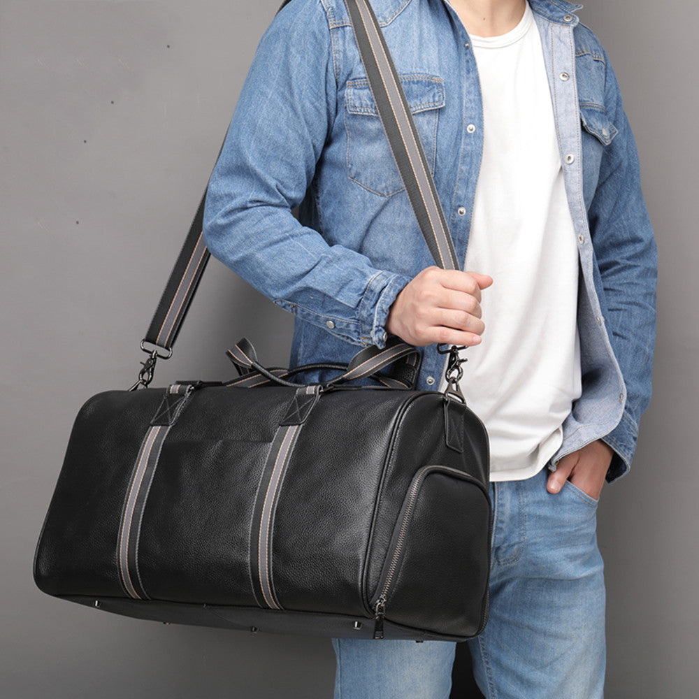 SACLASSY Genuine Leather Duffel Bag For Sports, Travel, Gym and Luggage Bag 4014