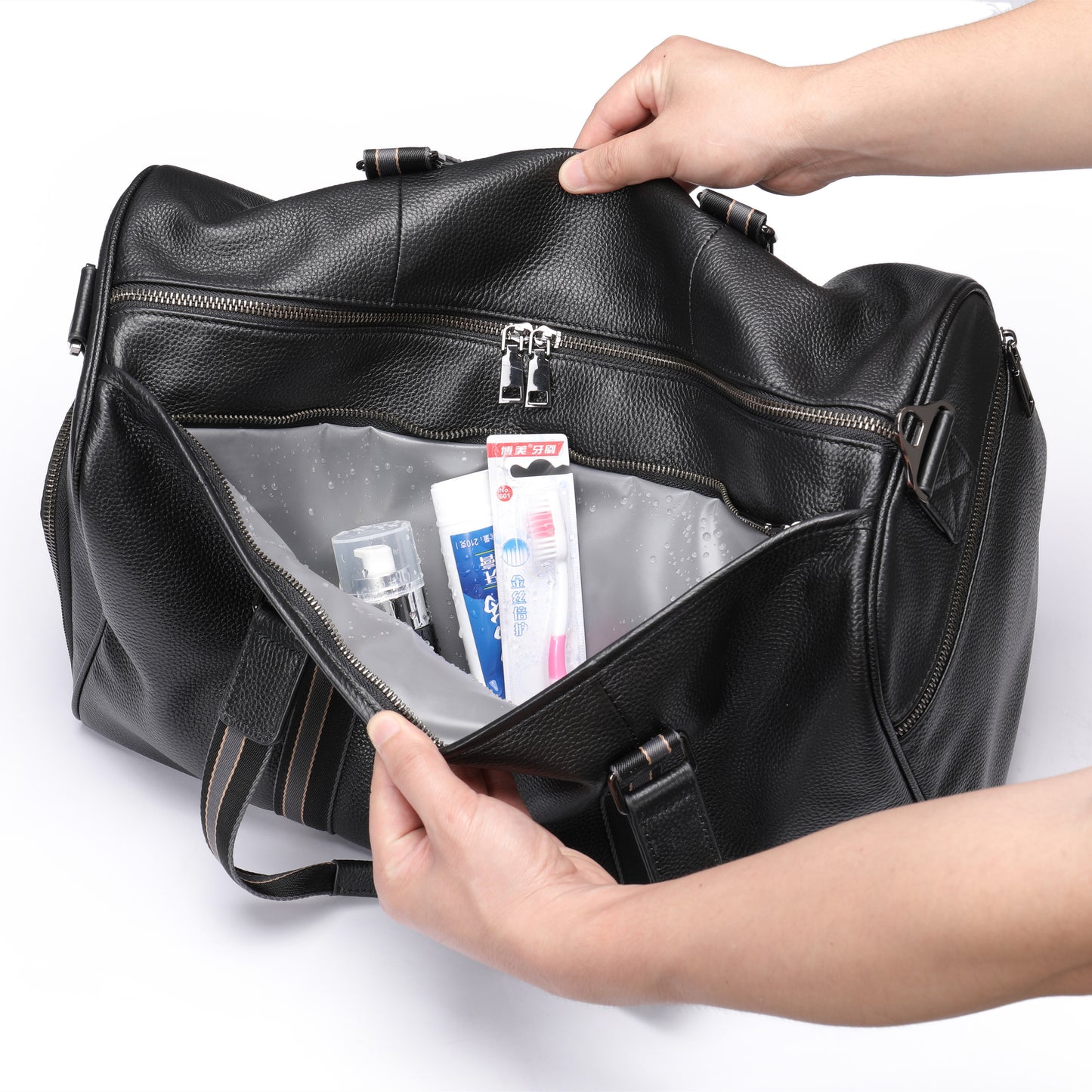 SACLASSY Genuine Leather Duffel Bag For Sports, Travel, Gym and Luggage Bag 4014